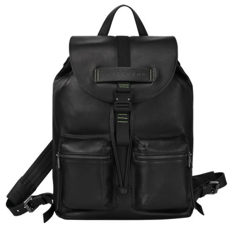 Longchamp 3D Backpack M Black | GDJVUZC-01