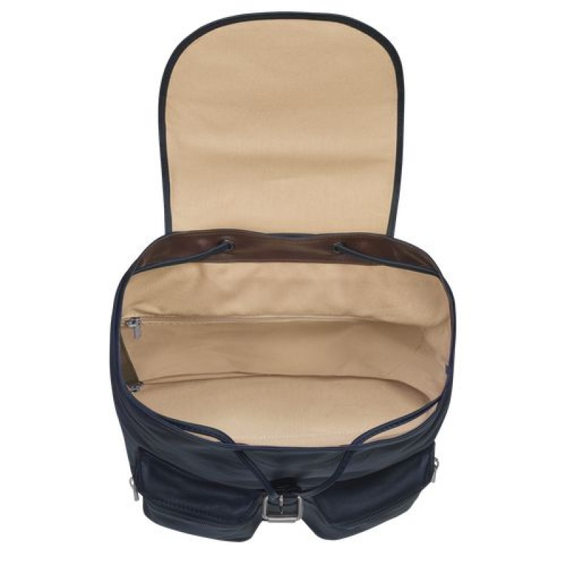 Longchamp 3D Backpack M Midnight Blue | CSNUVHM-47
