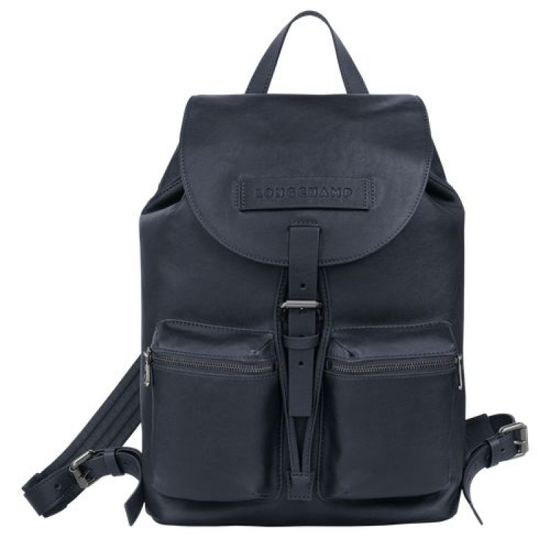 Longchamp 3D Backpack M Midnight Blue | CSNUVHM-47