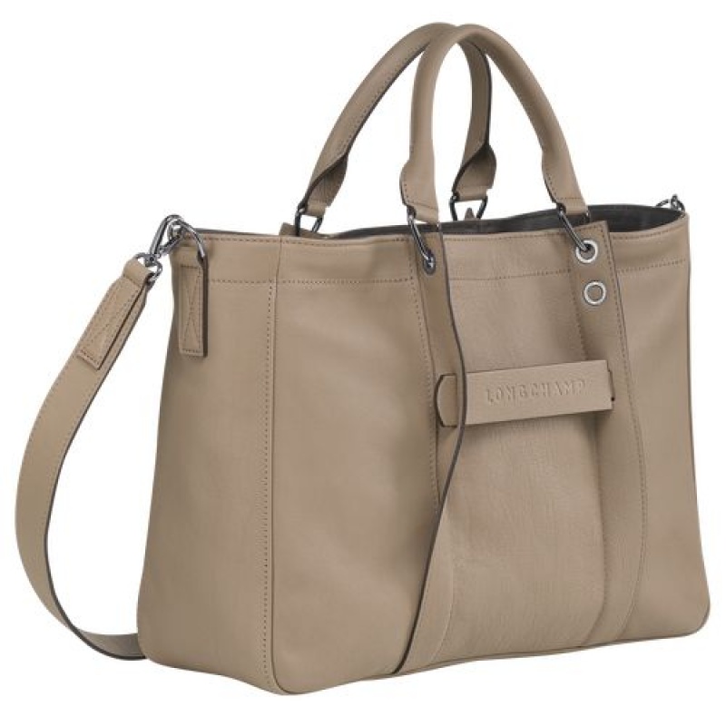 Longchamp 3D Top handle bag M Brown | BVCYLDA-41