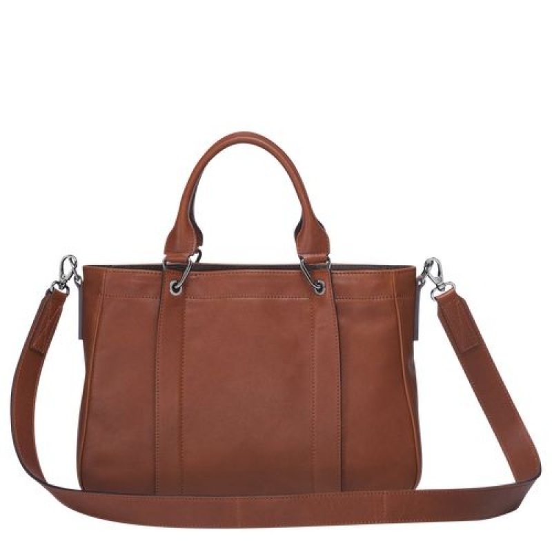Longchamp 3D Top handle bag S Cognac | DOGXSNK-63