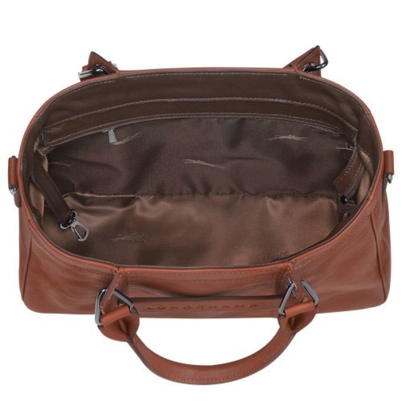 Longchamp 3D Top handle bag S Cognac | DOGXSNK-63