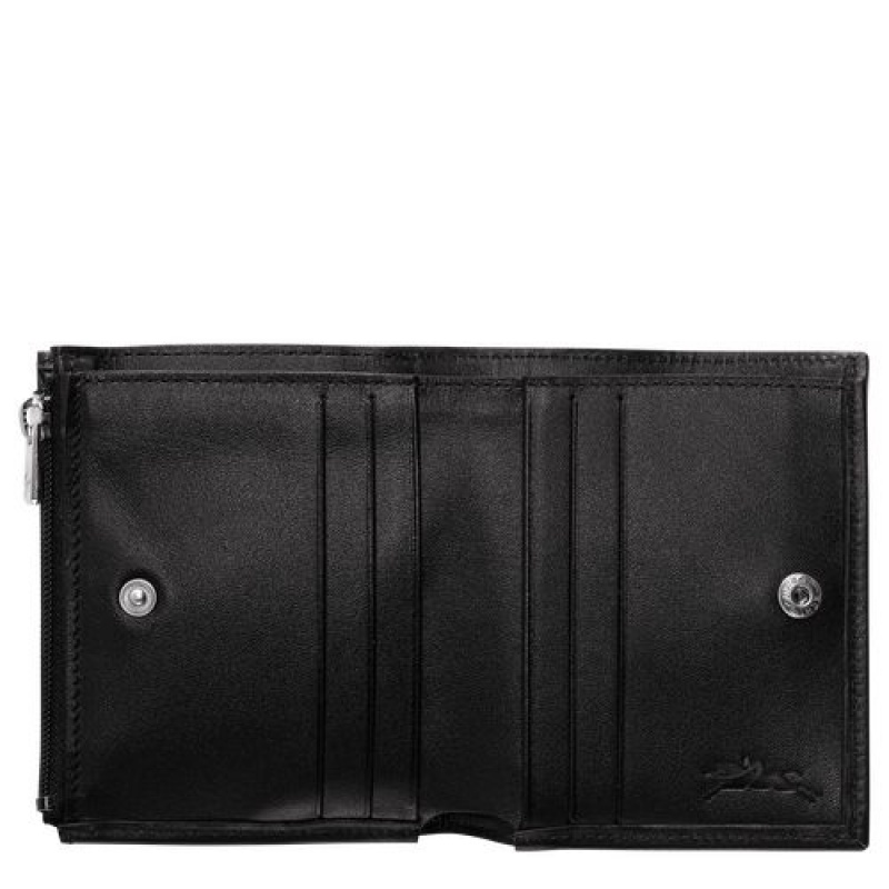 Longchamp Baxi Compact wallet Black | OXDPIZV-38