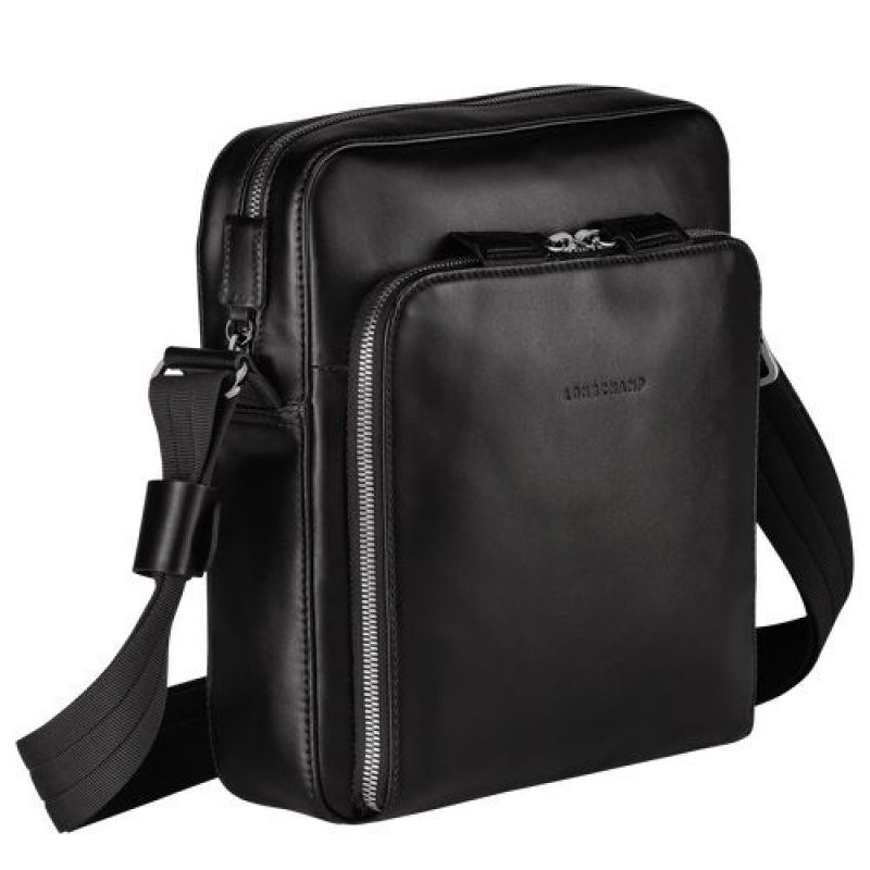 Longchamp Baxi Crossbody bag M Black | JNCGUKI-69
