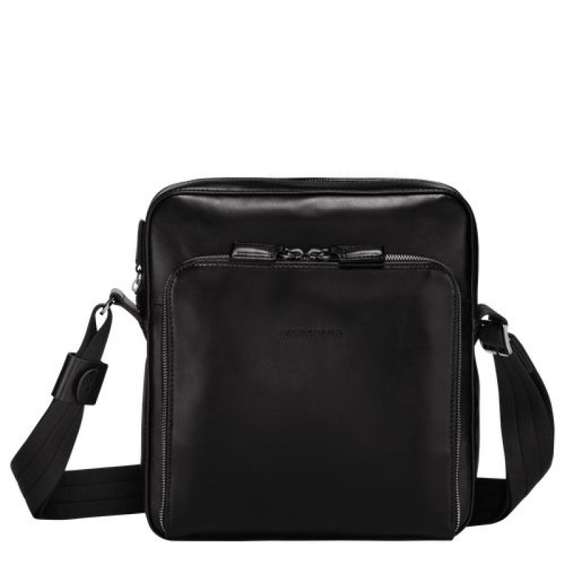 Longchamp Baxi Crossbody bag M Black | JNCGUKI-69