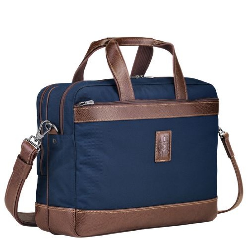 Longchamp Boxford Briefcase L Blue | EOSTMPK-61
