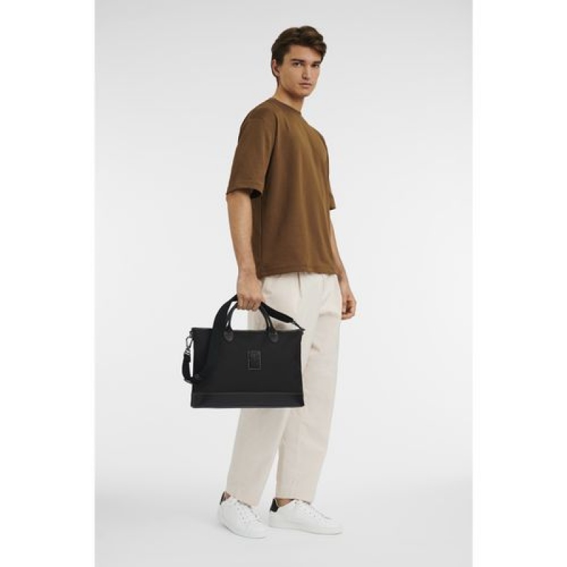 Longchamp Boxford Briefcase S Black | AZYDUWM-48