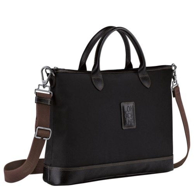 Longchamp Boxford Briefcase S Black | AZYDUWM-48