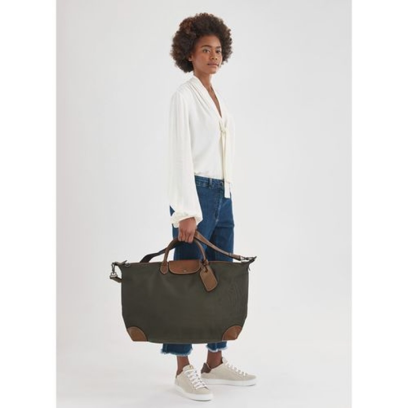 Longchamp Boxford Travel bag L Brown | CGJVYMP-95