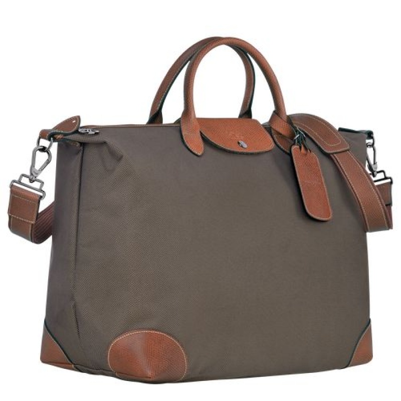 Longchamp Boxford Travel bag L Brown | CGJVYMP-95