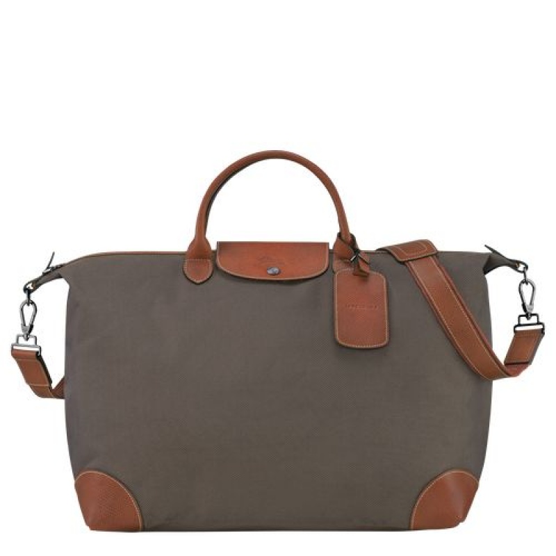 Longchamp Boxford Travel bag L Brown | CGJVYMP-95