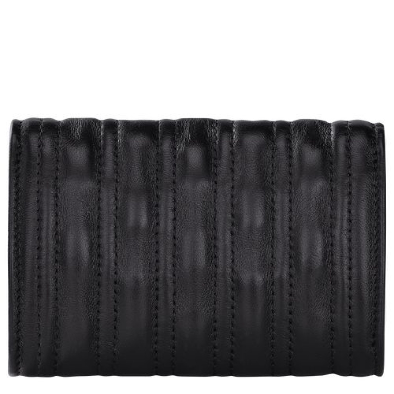 Longchamp Brioche Card holder Black | FBVMWDK-29