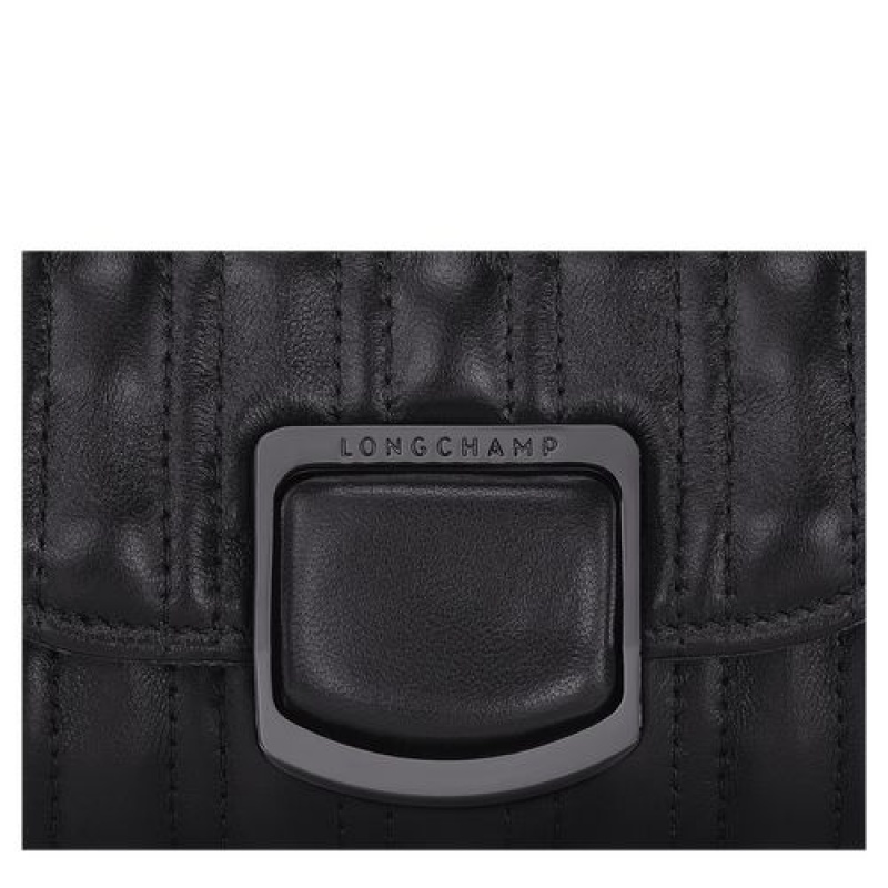 Longchamp Brioche Card holder Black | FBVMWDK-29