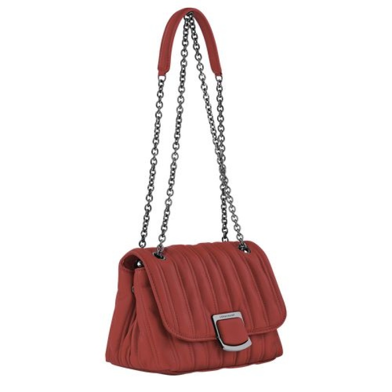 Longchamp Brioche Crossbody bag S Red | BGHEVMX-37