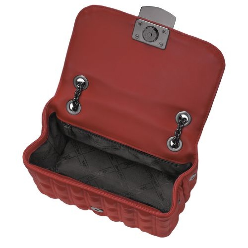 Longchamp Brioche Crossbody bag S Red | BGHEVMX-37