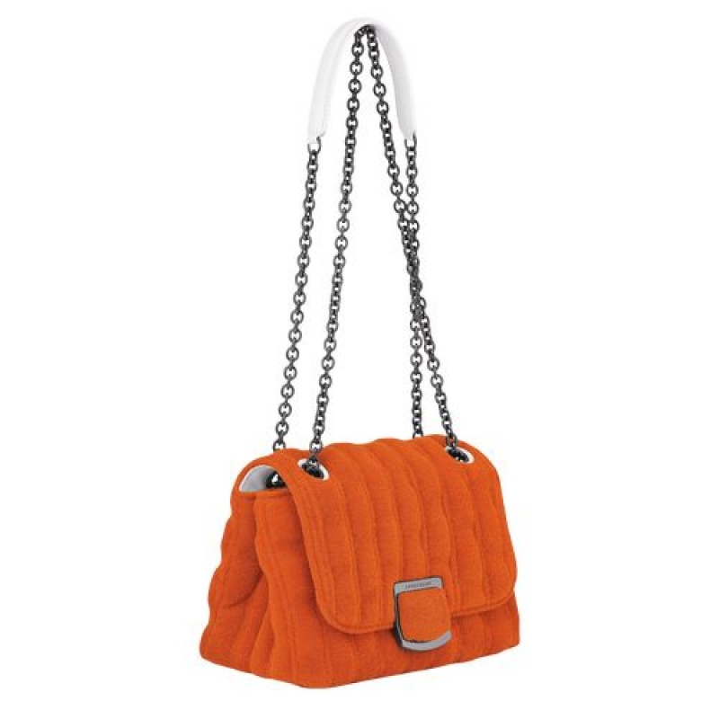 Longchamp Brioche Eponge Crossbody bag S Orange | MALYNRB-86