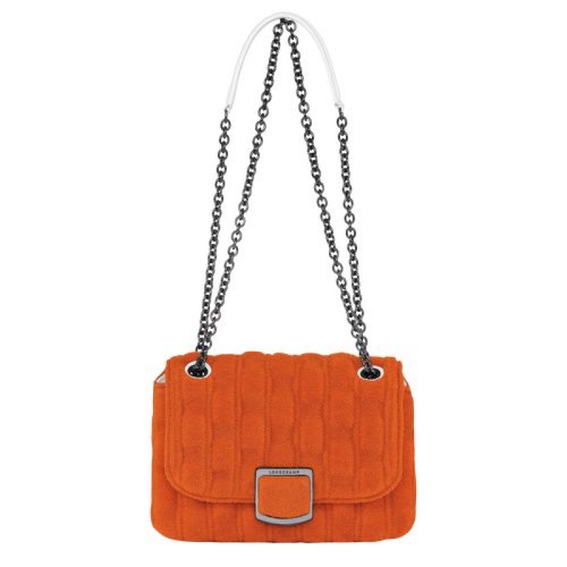 Longchamp Brioche Eponge Crossbody bag S Orange | MALYNRB-86