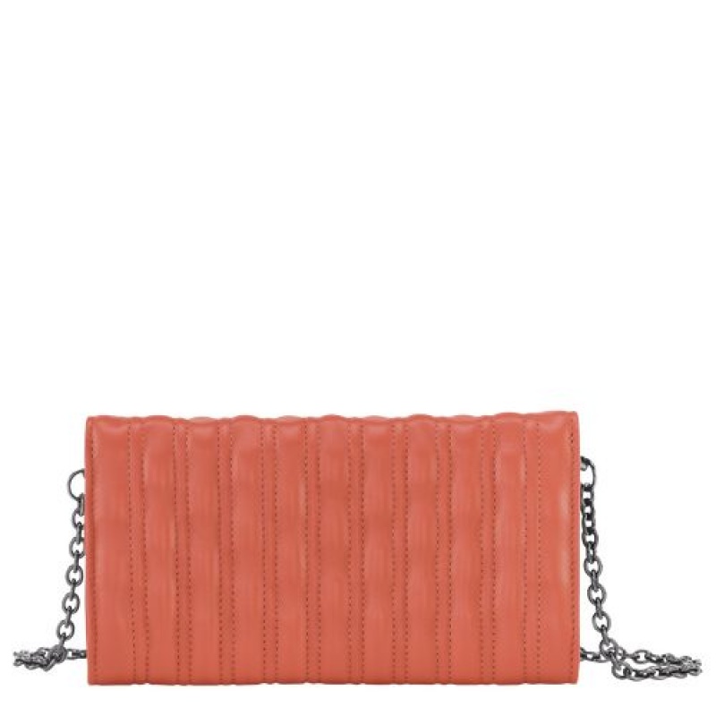 Longchamp Brioche Wallet on chain Blush | ZOVNXFQ-84