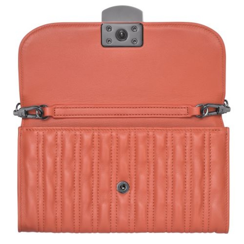 Longchamp Brioche Wallet on chain Blush | ZOVNXFQ-84