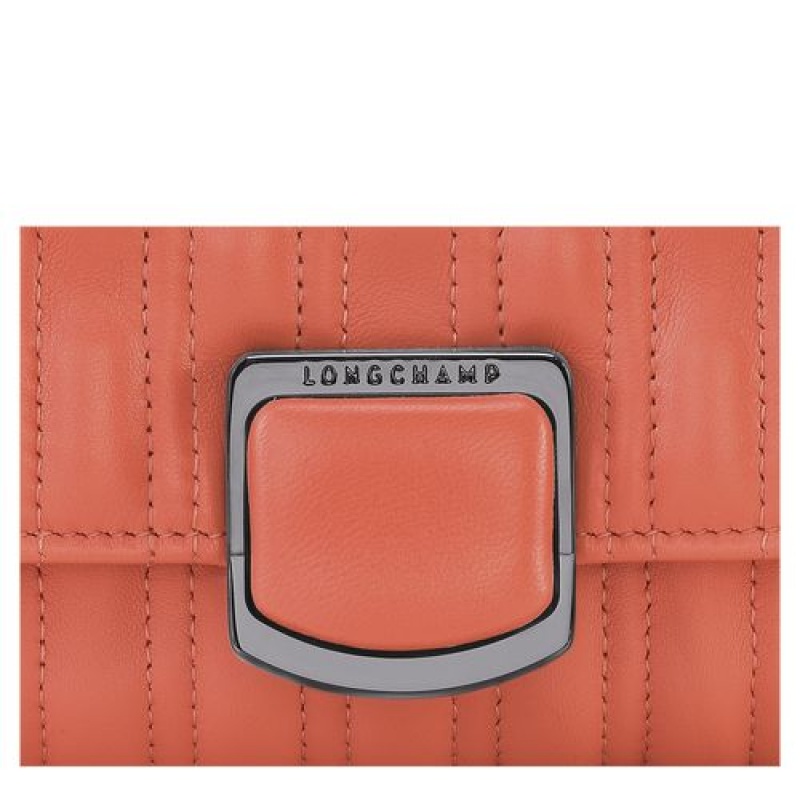 Longchamp Brioche Wallet on chain Blush | ZOVNXFQ-84