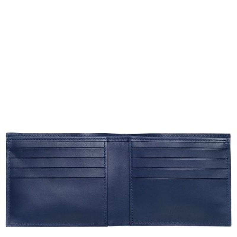 Longchamp Croco Block Wallet Navy | ADMEQGB-93