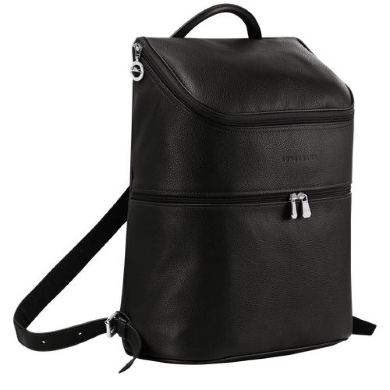 Longchamp Le Foulonne Backpack Black | QBAROUJ-74