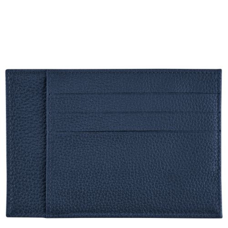 Longchamp Le Foulonne Card holder Navy | BTVZJND-69