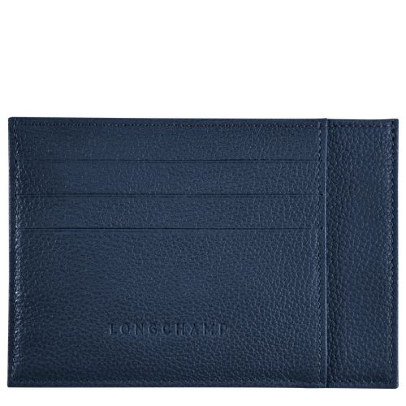 Longchamp Le Foulonne Card holder Navy | BTVZJND-69