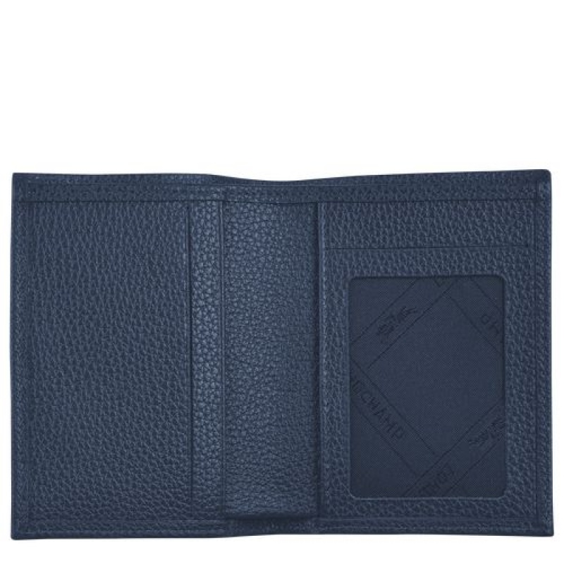 Longchamp Le Foulonne Card holder Navy | AEBHNFO-37