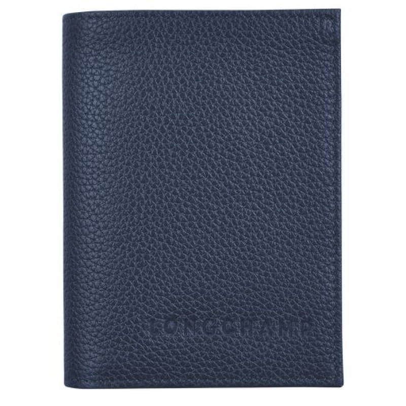 Longchamp Le Foulonne Card holder Navy | AEBHNFO-37