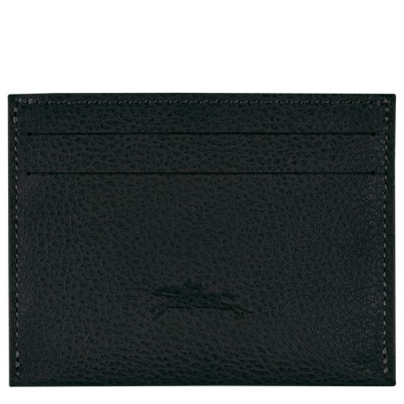 Longchamp Le Foulonne Cardholder Black | EJHPDGB-58
