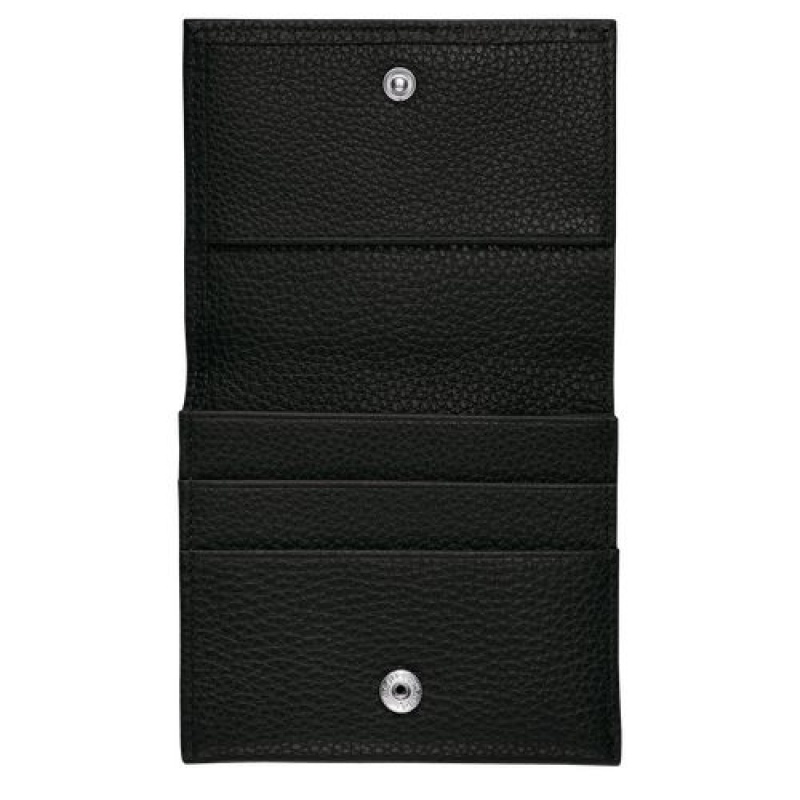 Longchamp Le Foulonne Coin purse Black | DVGJTQW-76
