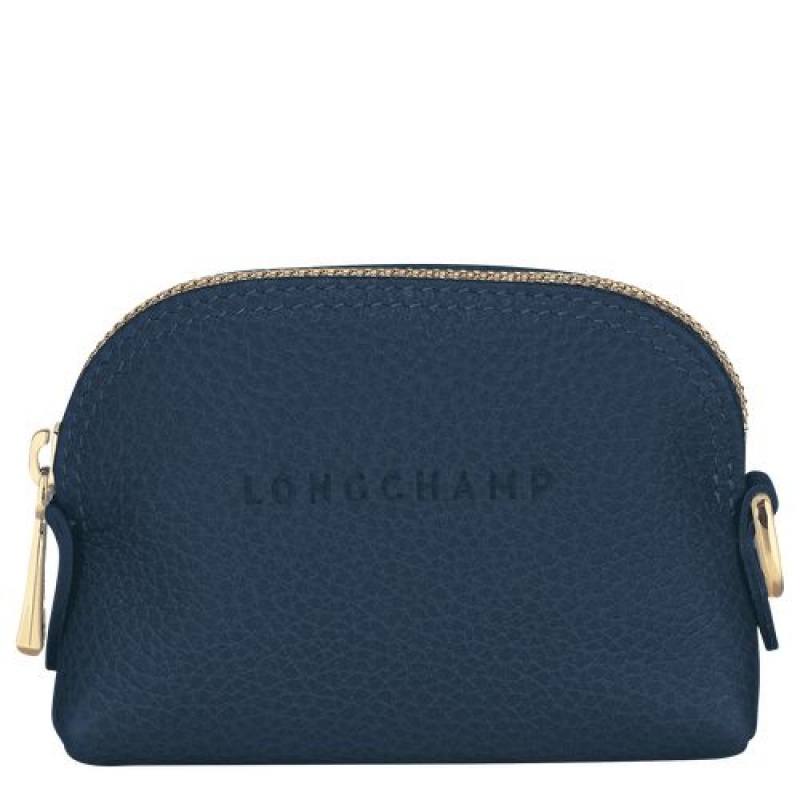 Longchamp Le Foulonne Coin purse Navy | BOLUXFG-52