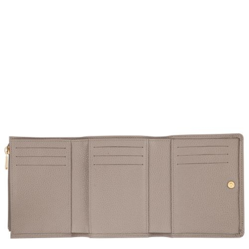 Longchamp Le Foulonne Compact wallet Turtledove | ARMJEGO-27