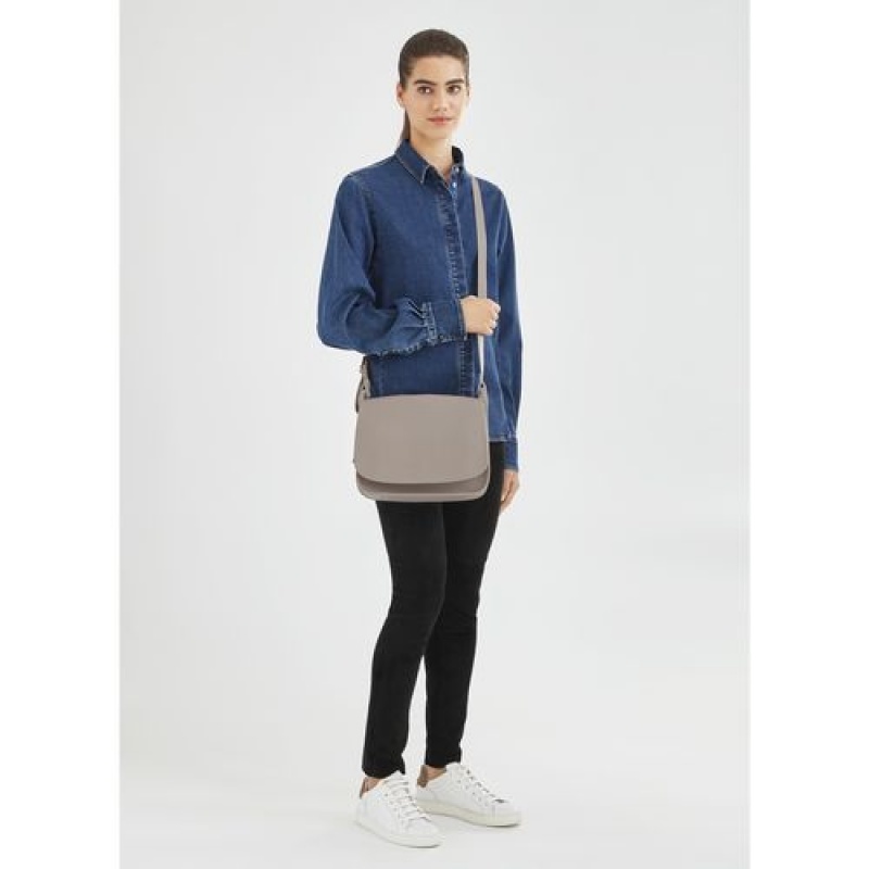 Longchamp Le Foulonne Crossbody bag L Turtledove | KFTBWNM-46