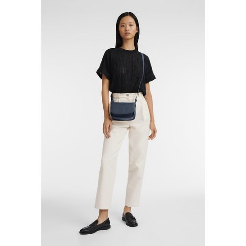Longchamp Le Foulonne Crossbody bag S Navy | CXRPTAS-04