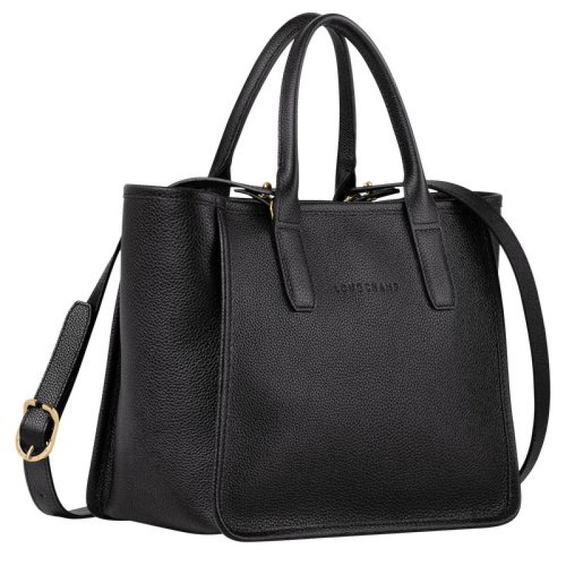 Longchamp Le Foulonne Handle bag Black | IEPYCAZ-89