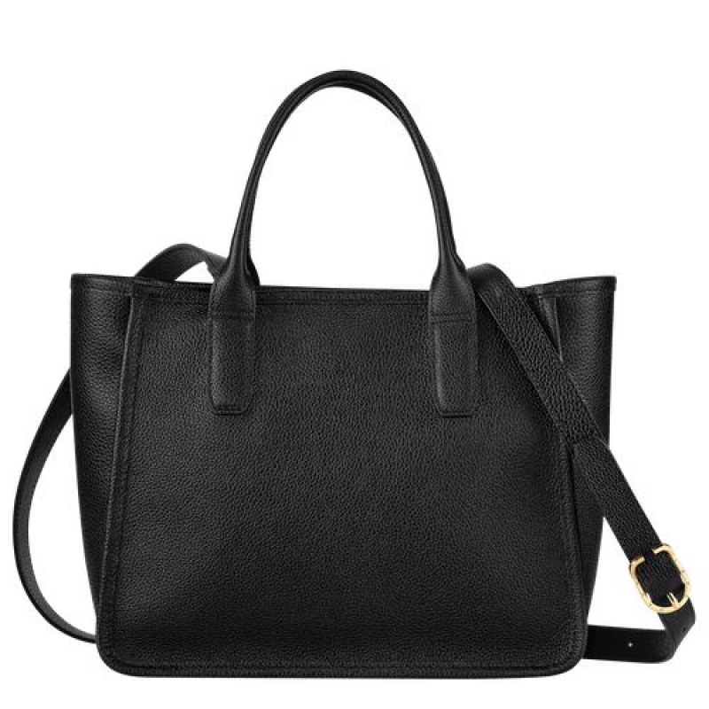 Longchamp Le Foulonne Handle bag Black | IEPYCAZ-89