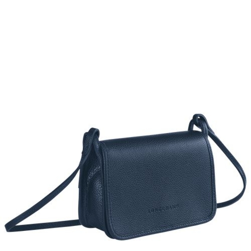 Longchamp Le Foulonne On Chain Wallet on chain Navy | HPUSCKO-47