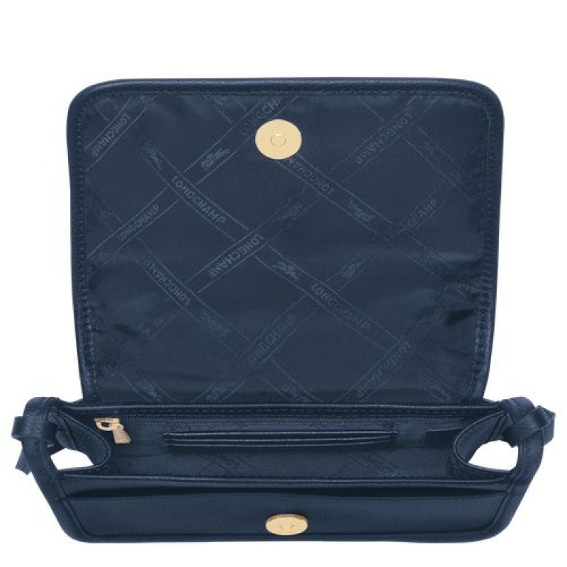 Longchamp Le Foulonne On Chain Wallet on chain Navy | HPUSCKO-47