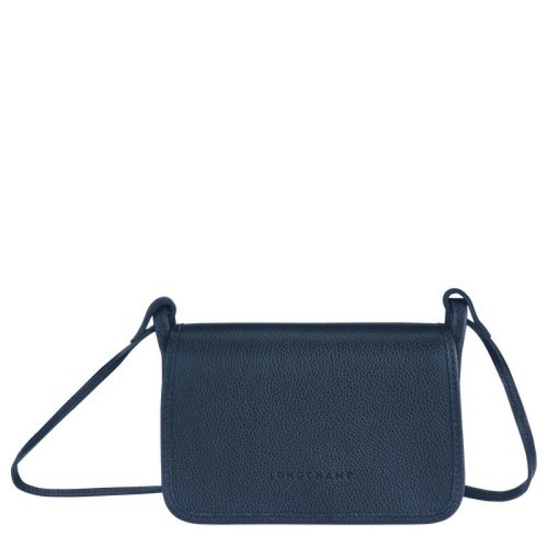 Longchamp Le Foulonne On Chain Wallet on chain Navy | HPUSCKO-47