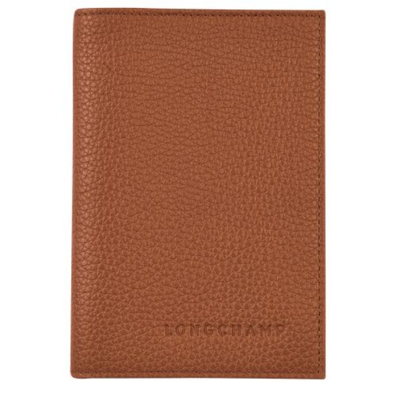 Longchamp Le Foulonne Passport cover Caramel | EULYBAX-28