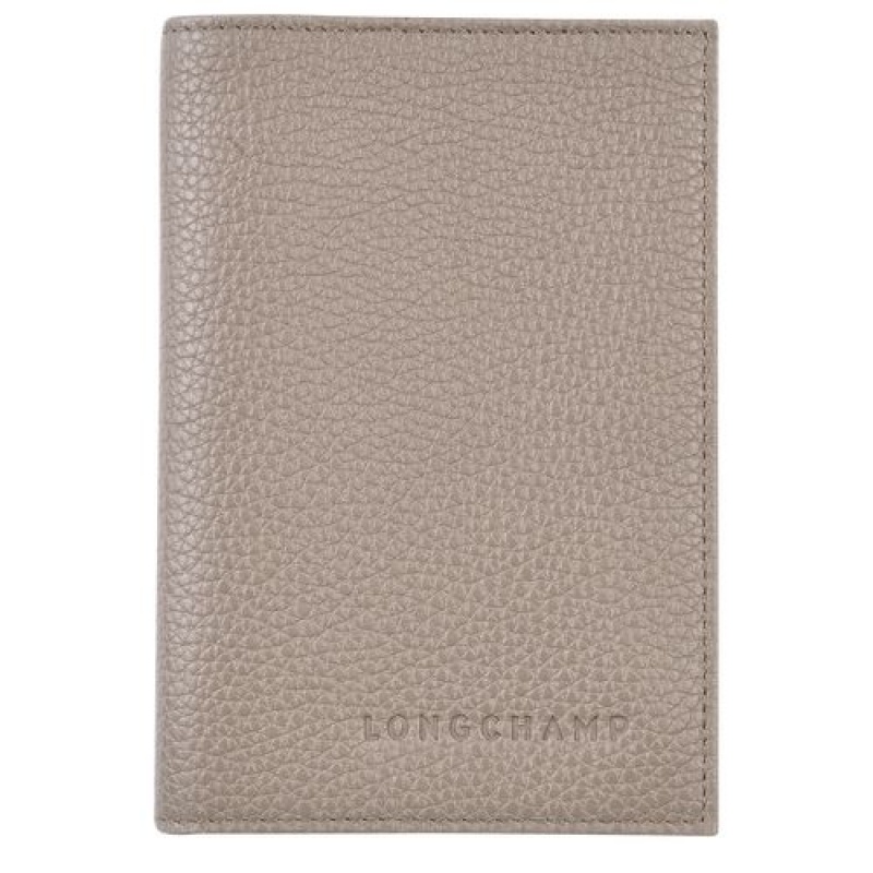 Longchamp Le Foulonne Passport cover Turtledove | CKSGNPH-45