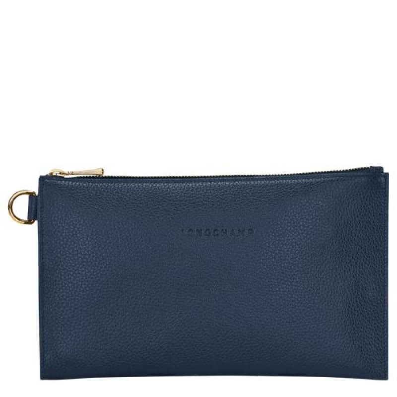 Longchamp Le Foulonne Pouch Navy | DTXNROS-84