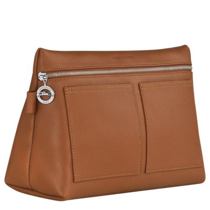 Longchamp Le Foulonne Toiletry case Caramel | ANJYBZP-56