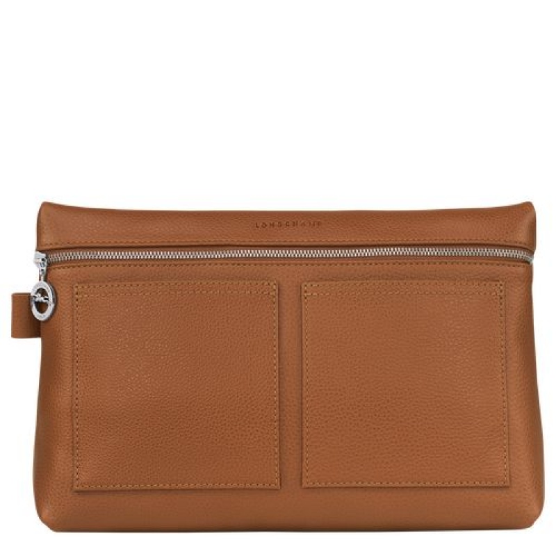 Longchamp Le Foulonne Toiletry case Caramel | ANJYBZP-56