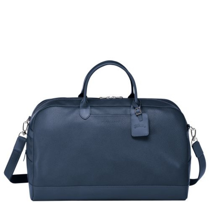 Longchamp Le Foulonne Travel bag L Navy | GHAUMBF-69