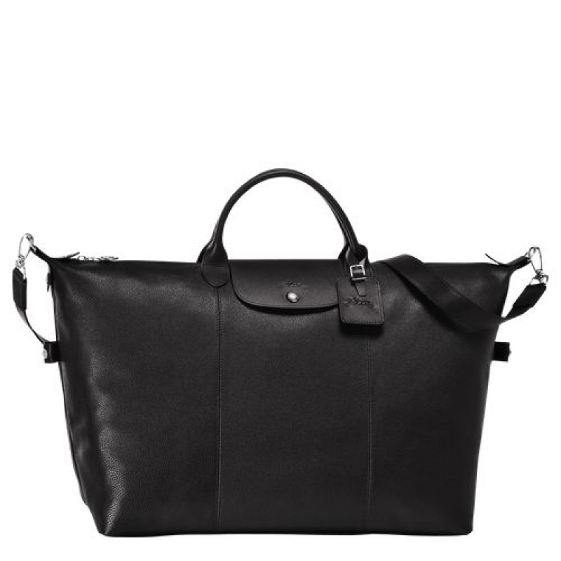 Longchamp Le Foulonne Travel bag XL Black | JGUKREV-26