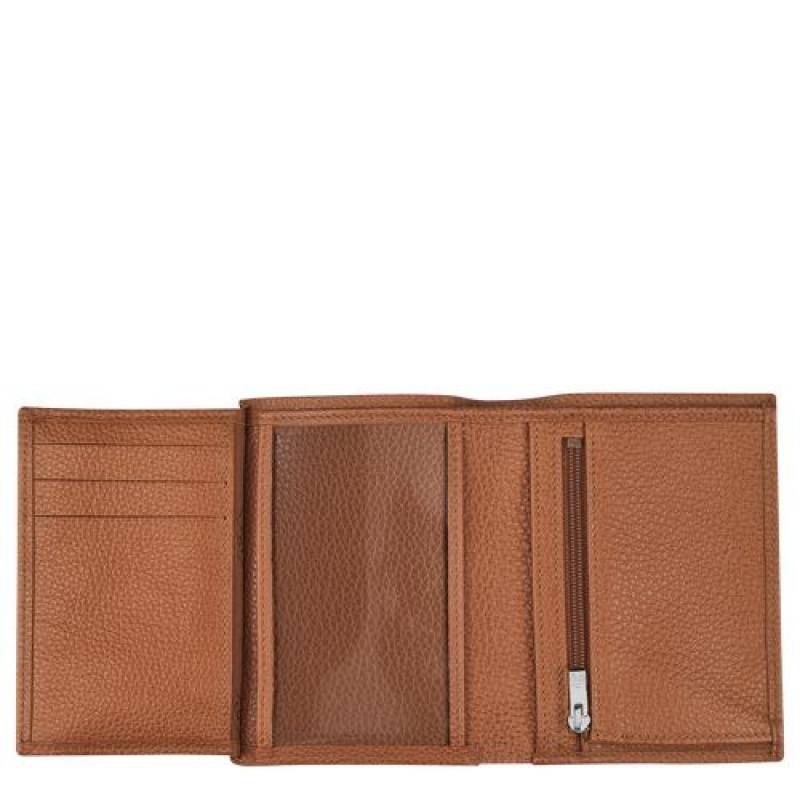 Longchamp Le Foulonne Wallet Caramel | CQTUPVD-63