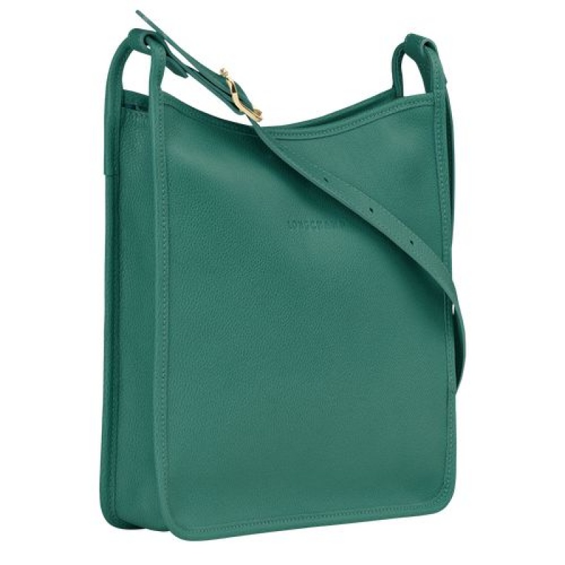 Longchamp Le Foulonne Zipped crossbody bag L Cypress | BZRCWEU-69